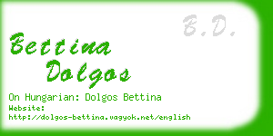 bettina dolgos business card
